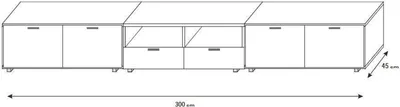 Produktbild von Hochglanz Wohnzimmer Sideboard Modern Lowboard TV-Ständer Möbel Neu