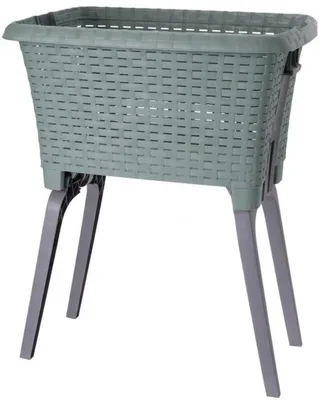 Productafbeelding van Wasmand op poten groen 38 liter 39 x 59 x 29 cm kunststof