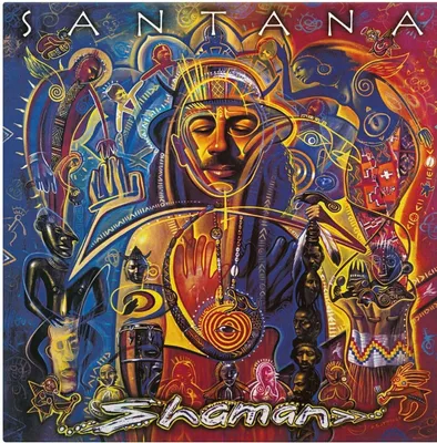Produktbild von Santana - Shaman (Reissue) (Yellow/Red/Orange Marble Coloured) (180 g) (2 LP)