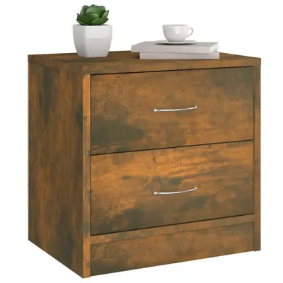 Produktbild von "im Sonderangebot"Nachttisch Elegantes Design - Beistelltisch - Nachtschrank - Räuchereiche 40x30x40 cm Holzwerkstoff DEMöbel 9330873