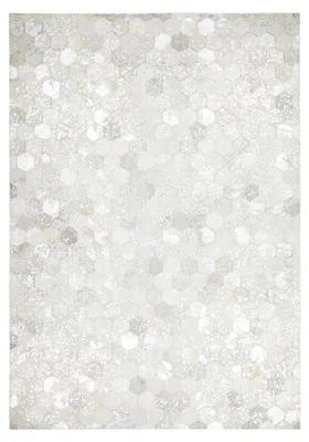 Produktbild von Lederteppich Dazzle Grau und Silber 80x150 cm