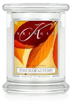 Imagen del producto de Vela Kringle Candle, aroma "Touch of Autumn", tamaño mediano, con dos mechas (411 g)