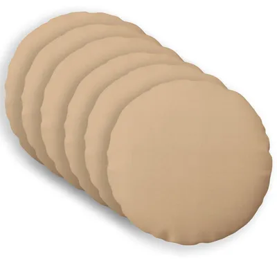 Obrázok produktu pre Poťahy na vankúše, 6 kusov, HEERLEN, krémová farba, priemer 60 cm, materiál: tkanina