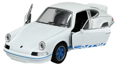 Produktbild von Welly 1973 Porsche 911 Carrera RS 2.7 weiß-blau Modell 1:34