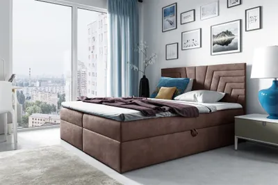 Produktbild von Boxspringbett Schlafzimmerbett 160x200cm LAZARO Nr.4 Altrosa inkl. Bettkasten