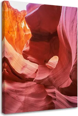Produktbild von Leinwandbild rote felsen antelope canyon usa 40x60 cm Feeby rosa wandbild bereit zum aufhängen