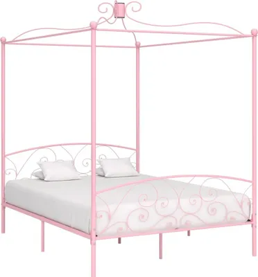 Produktbild von Himmelbett Rosa Metall 180x200 cm