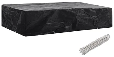 Image de Housse de protection pour chaise de jardin, avec 8 œillets, dimensions : 218 x 77 x 55 cm