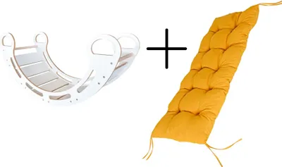 Obrázek produktu pro Montessori houpačka s polštářem BM85 hořčičná