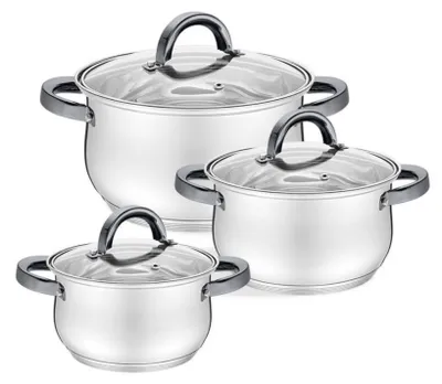 Obrázek produktu pro mellerware MR-3522-6M-BLACK 6 piece pot set
