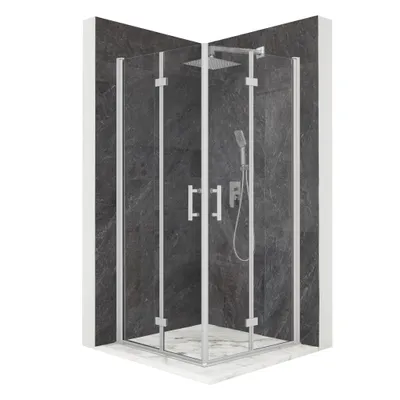 Obrázok produktu pre Sprchový kút 70x70cm s otočnými dverami, strieborné 6mm ESG sklo + povrchová úprava