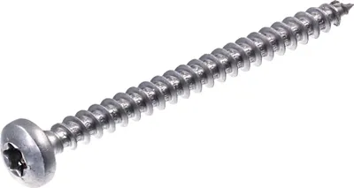 Produktbild von SECCARO Spanplattenschraube Halbrundkopf 5 x 60 mm, Edelstahl V2A VA A2, Holzschraube mit Vollgewinde, TX / Innensechsrund, 150 Stück