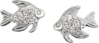 Produktbild von Scout Kinder Ohrringe Ohrstecker Silber Fisch Glitzer Mädchen 262140100