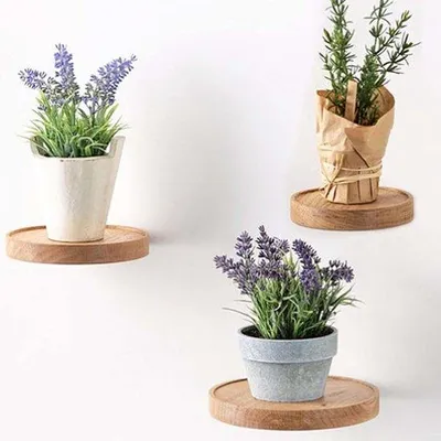 Immagine prodotto di Scaffale in legno Ø 15 cm - Set da 3 - Scaffale per fiori