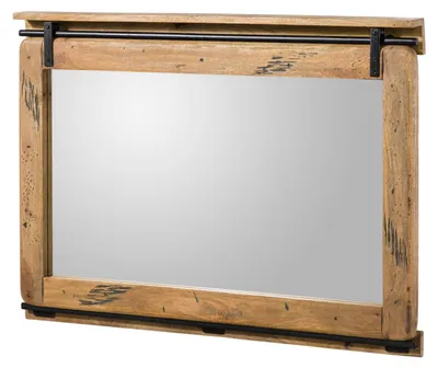 Produktbild von MASSIVMOEBEL24.DE Spiegel Mango 114x6x80 natur lackiert RAILWAY #178