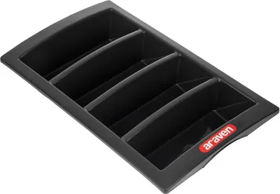 Obrázok produktu pre Kontajner na príbory ARAVEN GN 1/1, polypropylén, 4 priehradky, čierny