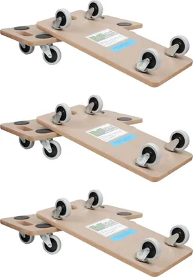 Produktbild von 6er Set Transportroller SOFT WHEEL indoor MDF 200 kg Möbelroller