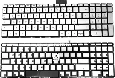 Produktbild von Tastatur - Farbe: Silber - mit Beleuchtung - ohne Rahmen Deutsches Tastaturlayout kompatibel für HP 255 G6