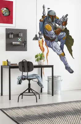 Produktbild von Komar Vlies Fototapete selbstklebend und konturgeschnitten "Star Wars XXL Boba Fett" - Größe: 127 x 200 cm (Breite x Höhe) - 1 Stück