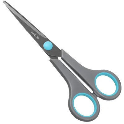 Allzweckschere mit Teflon-Beschichtung, 16,2 cm, blau/grau
