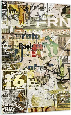Produktbild von Bilder auf glas - Einteilig - Graffiti modern - 70x100cm - Glasbilder - Wandbilder - Bilder - zum Aufhängen bereit - Wanddekoration aus Glas - Glas Bilder - Wandbild auf Glas - GPA70x100-3520
