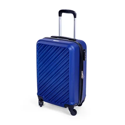 Produktbild von Hartschalenkoffer Reisekoffer mit Rollen Koffer & Trolleys mit Zahlenschloss Teleskopgriff Dunkelblau 35x22x55 cm