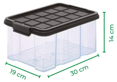 Zdjęcie produktu dla Novaliv 6-częściowy ekonomiczny zestaw pudełek do przechowywania z pokrywą antracyt 2x 55 L + 2x 15 L + 2x 5 L pudełka na kółkach z możliwością układania w stosy, zamykane na zatrzask, wolne od BPA