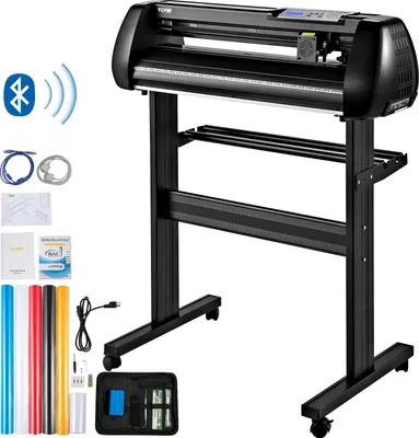Produktbild von VEVOR Schneideplotter 720 mm Schnittbreite Plottermaschine, 20 - 800 mm / s Folienschneider, 3 Klingen Folienplotter Cutting Plotter Foliendrucker mit Signmaster Software für Schilder & Dekorationen