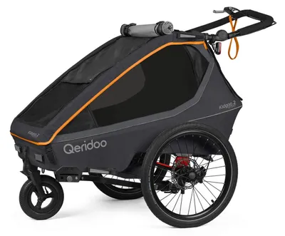 Qeridoo Kidgoo 2 Sport FIDLOCK Edition- Kinderfahrradanhänger für 2 Kinder