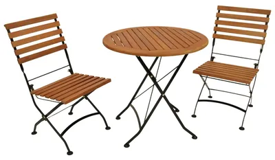 Produktbild von Garnitur 3-teilig 75 x 87 x 189 cm Eukalyptus Flachstahl Schwarz