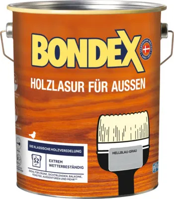 Produktbild von BONDEX Holzlasur hellblau-grau 4 l