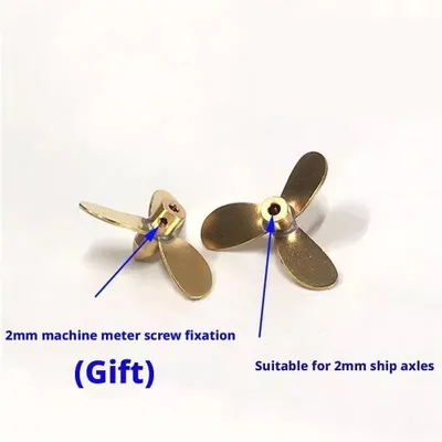 Productafbeelding van 30mm Three Blade Left Screw for RC Boat Models, 2mm Axle Hole (1pcs)