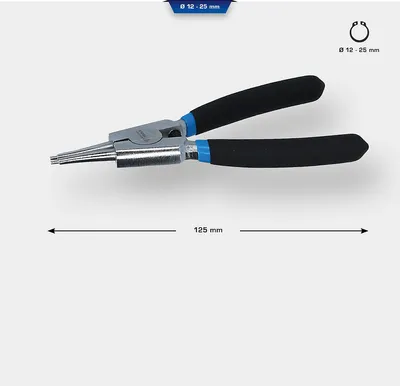 Immagine prodotto di BRILLIANT TOOLS pinza per anelli di sicurezza esterni dritta 125 mm - BT067005