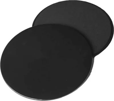 Produktbild von 2er Pack Tragbare Schwarze 17,5 cm Core-Gliders für Ganzkörpertraining, Doppelseitige Gleitpads für Fitness Übungen - COREGLIDE