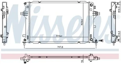 Produktbild von NISSENS 606811 Kühler Wasserkühler Motorkühler für HYUNDAI IONIQ (AE)