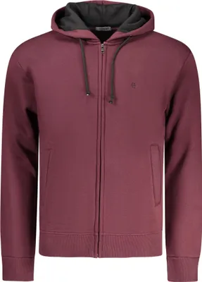 Produktbild von Stilvolles rotes Herren Sweatshirt mit Reißverschluss und Stickerei