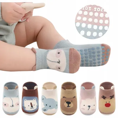 Produktbild von Weiche Babysocken, 6er-Pack, Baumwolle, 6-12 Monate, rutschfest