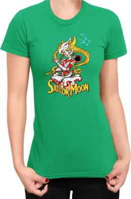 Zdjęcie produktu dla Koszulka Damska Japan Manga Anime Comics Animation Sailor Anime Manga Moon 16, Lady XL / Zielony