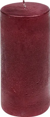 Produktbild von Steinhart Stumpenkerze Rustic-Glanz Ø 6,8 x 15 cm altrot