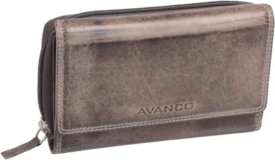 Produktbild von Damen Leder Langbörse in Taupe, 16x9,5cm, mit Münz- und Kreditkartenfächern