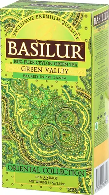 Produktbild von BASILUR Ceylon Grüntee in praktischen, schnell zubereitbaren Beuteln 25 St. 50 g