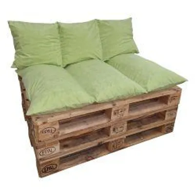 Image de Lot de coussins de palette 120x80 cm de jardin avec fermeture éclair - Pomme Verte 1229