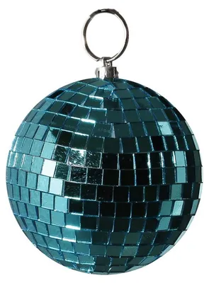 Produktbild von Spiegelkugel 10cm - Discokugel - Echtglas - 7x7mm Spiegel - blau