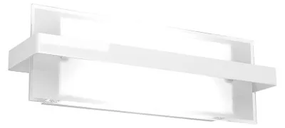 Immagine prodotto di Applique Industrial-Minimal Cross Metallo Bianco Vetro 2 Luci E27 44Cm