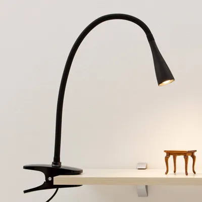 Produktbild von Lindby - Modern Clip Spot schwarz mit Flexarm inkl. LED - Ranke - Kunststoff Länglich I Rund - I (nicht austauschbare) LED