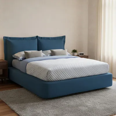 Immagine prodotto di Talamo Italia Letto Matrimoniale Adi 180x220 cm blu, Sfoderabile Contenitore  Italy