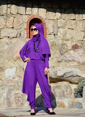 Produktbild von PUMPHOSE Haremshose Lila Hijabkleid H-011 (ohne Tunika)