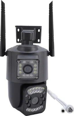 Obrázok produktu pre Dozorná kamera s dvoma objektívmi, 4 MP, 2-cestný interkom, HD obraz, WLAN, na vonkajšie použitie, pre farmu s rybníkom