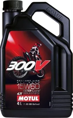 Produktbild von Motorradöl MOTUL 300V OFF ROAD 15W60 4L 4Taktöl Synthetic Oil 15W60 4L