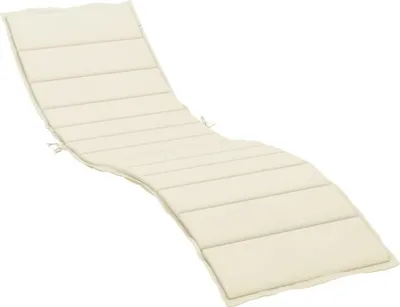 Produktbild von vidaXL Sonnenliegen-Auflage Creme 200x60x3 cm Oxford-Gewebe